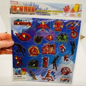NWT Marvel Ironman Stickers 1 full sheet of 23